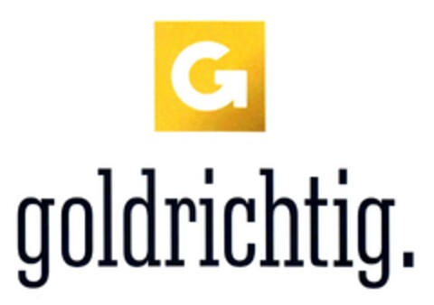 G goldrichtig. Logo (DPMA, 26.11.2014)