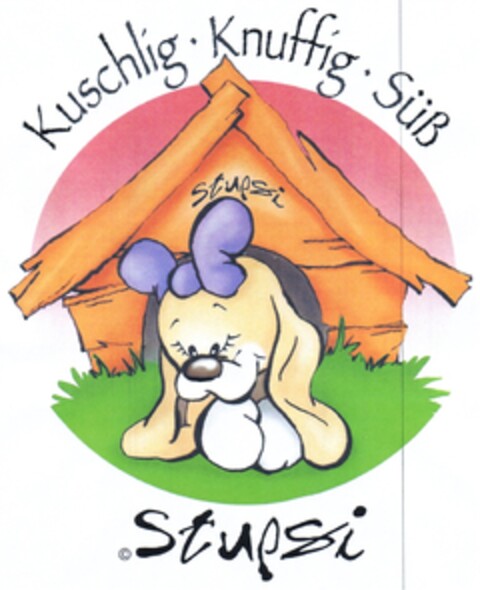 Kuschlig · Knuffig · Süß Stupsi Logo (DPMA, 15.03.2007)