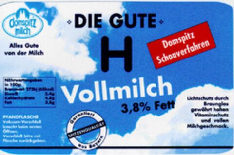 DIE GUTE H Vollmilch Logo (DPMA, 14.05.1997)