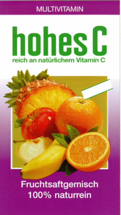 hohes C reich an natürlichem Vitamin C Logo (DPMA, 07/30/1997)