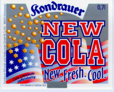 Kondrauer NEW COLA New.Fresh.Cool. Logo (DPMA, 03/07/1998)