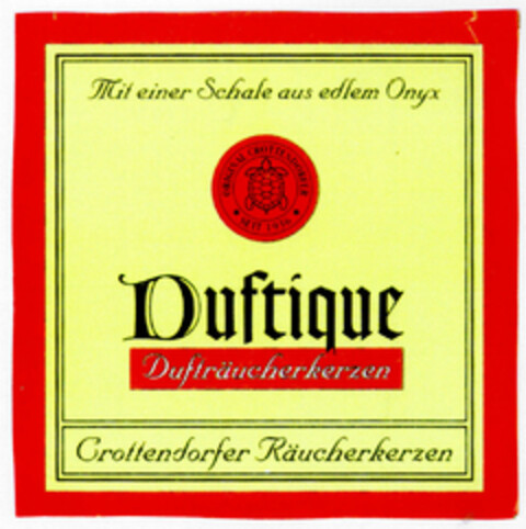 Duftique Grottendorfer Räucherkerzen Logo (DPMA, 03.04.1999)