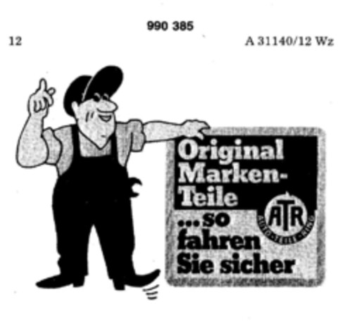 Original Marken-Teile ATR AUTO-TEILE-RING Logo (DPMA, 13.01.1979)