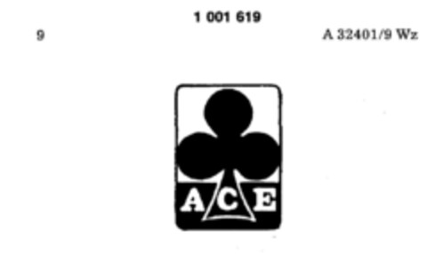 A C E Logo (DPMA, 08.08.1979)