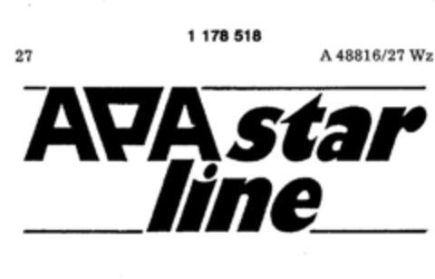 APA star line Logo (DPMA, 24.09.1990)