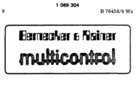 Bernecker & Rainer multicontrol Logo (DPMA, 04.03.1985)