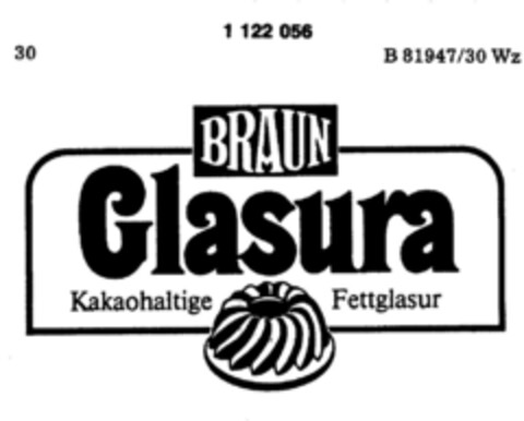 BRAUN Glasura Kakaohaltige Fettglasur Logo (DPMA, 06/05/1987)