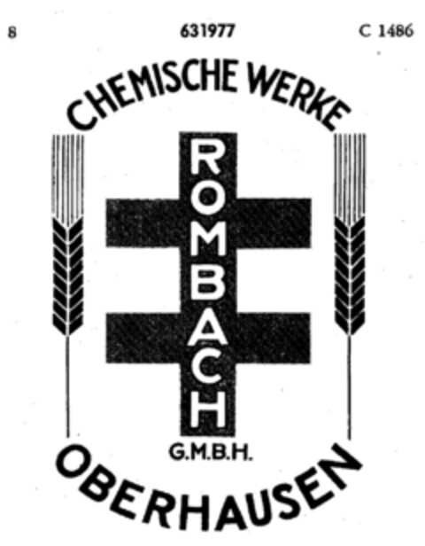 ROMBACH G.M.B.H. CHEMISCHE WERKE OBERHAUSEN Logo (DPMA, 17.05.1951)