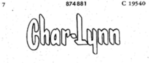 Char-Lynn Logo (DPMA, 20.12.1968)