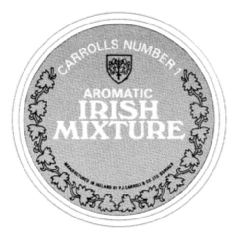 CARROLLS NUMBER 1 AROMATIC IRISH MIXTURE Logo (DPMA, 09/27/1972)