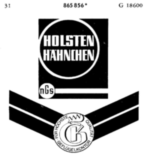 HOLSTEN HÄHNCHEN Logo (DPMA, 04/09/1969)