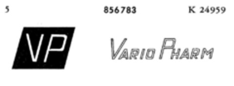 VP VARIO PHARM Logo (DPMA, 30.09.1965)