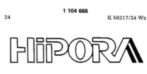 HIPORA Logo (DPMA, 09/26/1986)