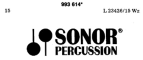 SONOR PERCUSSION Logo (DPMA, 02.06.1979)