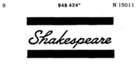Shakespeare Logo (DPMA, 16.06.1976)