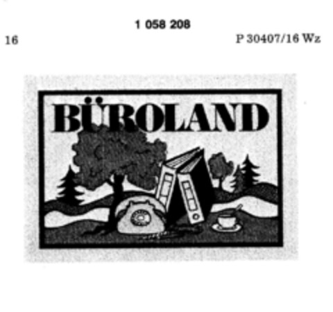 BÜROLAND Logo (DPMA, 24.06.1983)