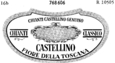 CASTELLINO FIORE DELLA TOSCANA CHIANTI CLASSICO Logo (DPMA, 05.10.1957)