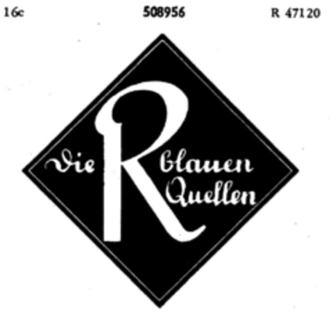 Die R blauen Quellen Logo (DPMA, 29.08.1938)