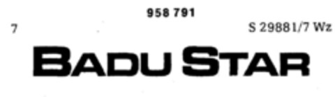 BADU STAR Logo (DPMA, 05.05.1976)