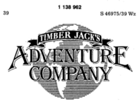 TIMBER JACK'S ADVENTURE COMPANY Logo (DPMA, 20.07.1988)