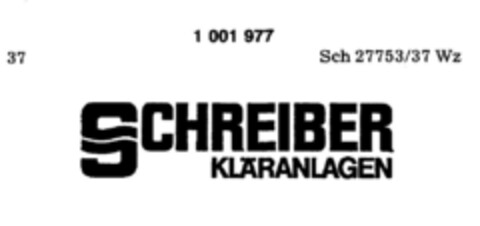 SCHREIBER KLÄRANLAGEN Logo (DPMA, 28.03.1979)
