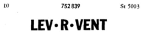 LEV R VENT Logo (DPMA, 10/17/1960)