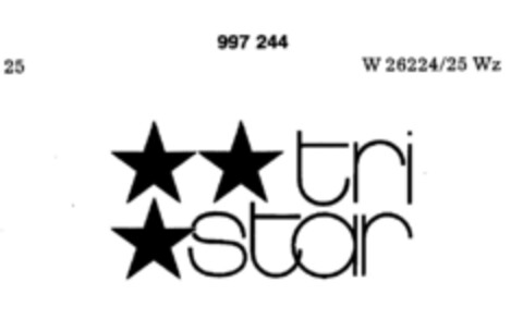 tri star Logo (DPMA, 03/27/1975)