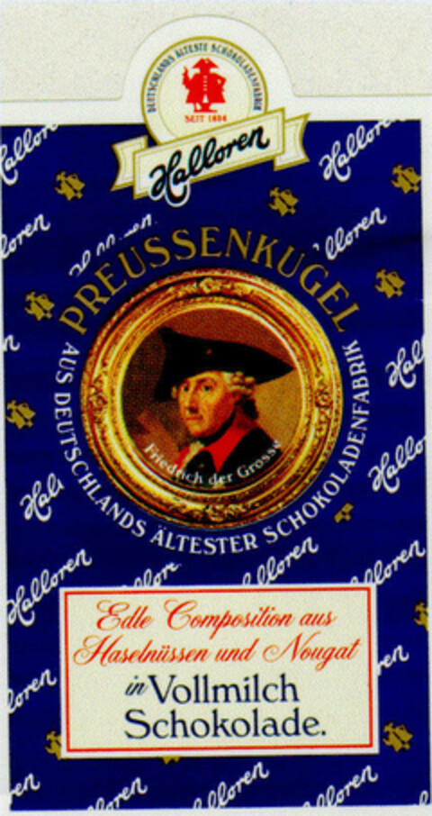 Halloren Preussenkugel AUS DEUTSCHLANDS ÄLTESTER SCHOKOLADENFABRIK Logo (DPMA, 16.07.2001)