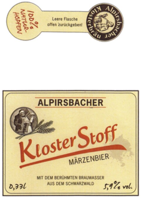 Alpirsbacher Klosterbräu KlosterStoff Logo (DPMA, 05.07.2011)