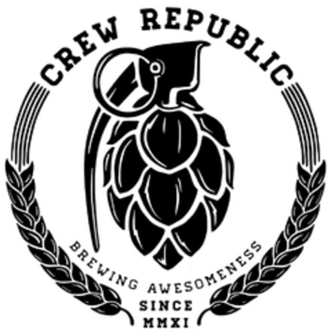 CREW REPUBLIC BREWING AWESOMENESS SINCE MMXI Logo (DPMA, 01.08.2013)