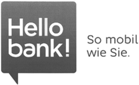 Hello bank! So mobil wie Sie. Logo (DPMA, 08/27/2013)