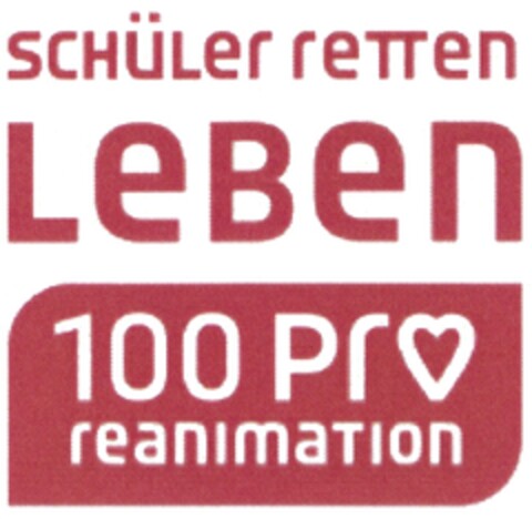 Schüler retten Leben 100 Pro Reanimation Logo (DPMA, 01.08.2014)