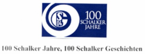 100 Schalker Jahre, 100 Schalker Geschichten Logo (DPMA, 16.10.2003)