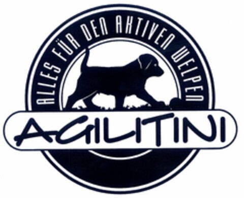 ALLES FÜR DEN AKTIVEN WELPEN AGILITINI Logo (DPMA, 06.10.2005)