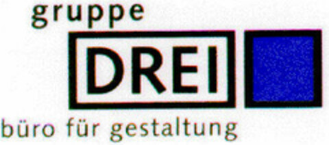 gruppe DREI büro für gestaltung Logo (DPMA, 03.06.1995)