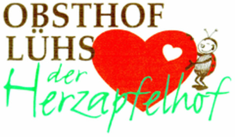 OBSTHOF LÜHS der Herzapfelhof Logo (DPMA, 02.05.1996)