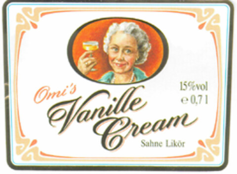 Omi's Vanille Cream Sahne Likör Logo (DPMA, 07.12.1996)