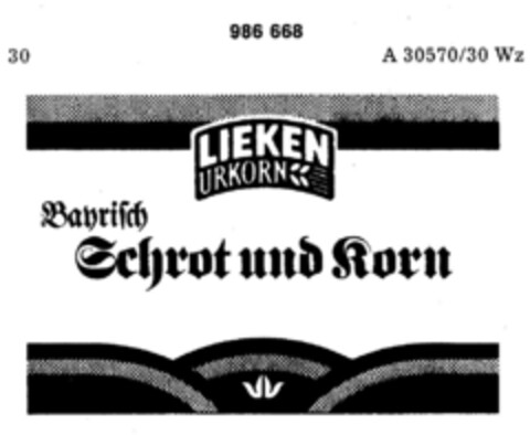 LIEKEN URKORN Logo (DPMA, 27.07.1978)