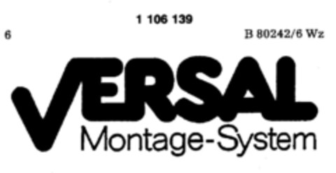 VERSAL Montage-System Logo (DPMA, 29.09.1986)
