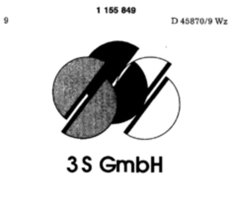 3 S GmbH Logo (DPMA, 12.01.1989)