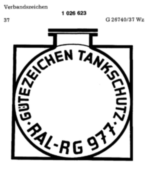 GÜTEZEICHEN TANKSCHUTZ RAL-RG 977 Logo (DPMA, 26.03.1979)