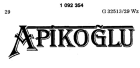 APIKOGLU Logo (DPMA, 10.08.1985)