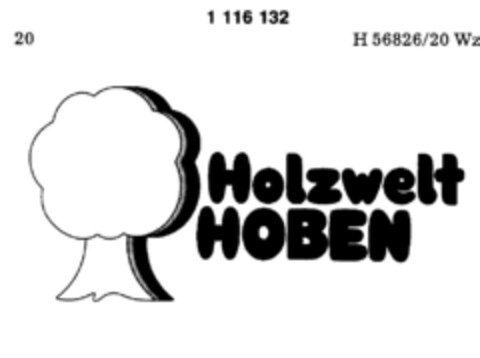 Holzwelt HOBEN Logo (DPMA, 24.10.1986)