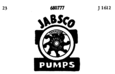 JABSCO PUMPS Logo (DPMA, 30.11.1954)
