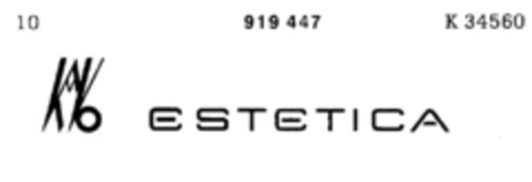 KV ESTETICA Logo (DPMA, 17.05.1973)