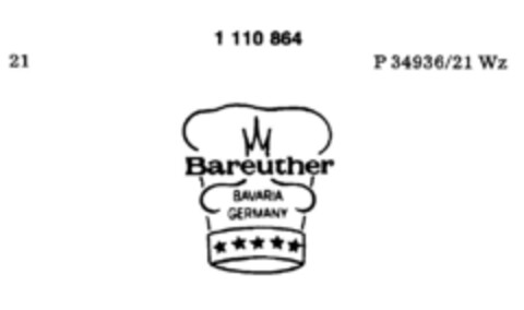 Bareuther BAVARIA GERMANY Logo (DPMA, 03.03.1987)