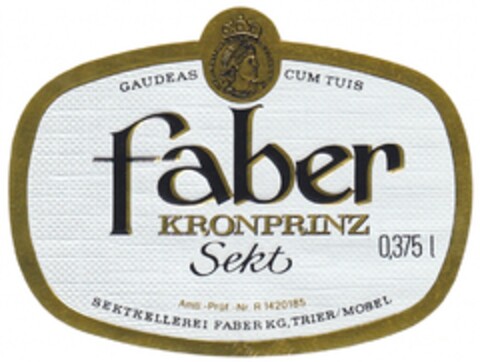 faber KRONPRINZ Sekt Logo (DPMA, 05/15/1985)