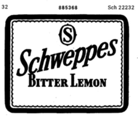 S Schweppes Bitter Lemon Logo (DPMA, 09.06.1970)