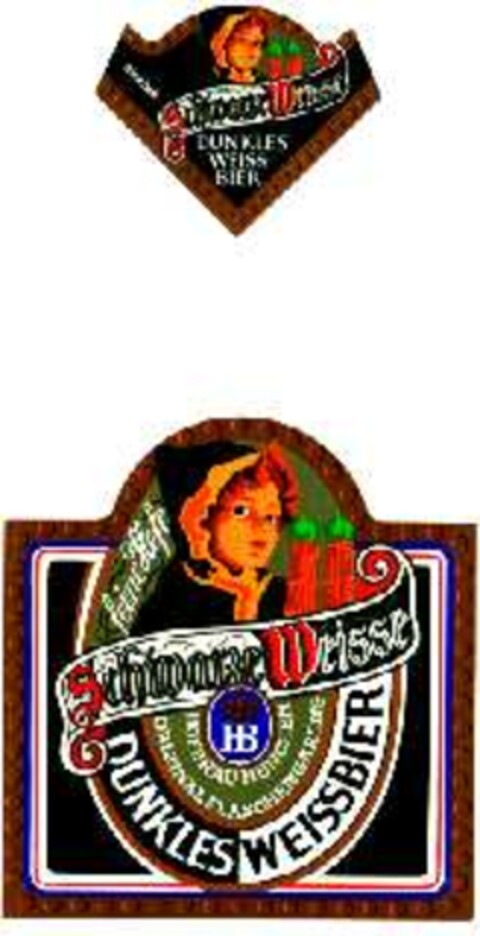 Schwarze Weisse DUNKLES WEISSBIER Logo (DPMA, 17.10.1994)