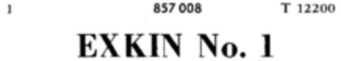 EXKIN No.1 Logo (DPMA, 23.09.1967)